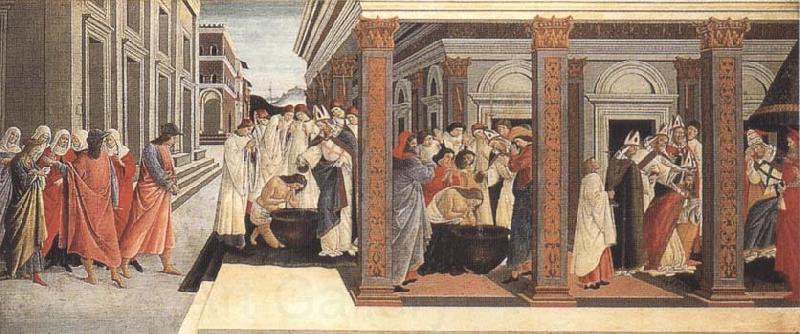 Sandro Botticelli Baptism,renunciation of Marriage,appointment as bishop